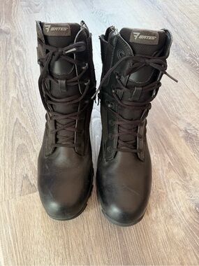 Bates Black Lace-Up Duty Boots